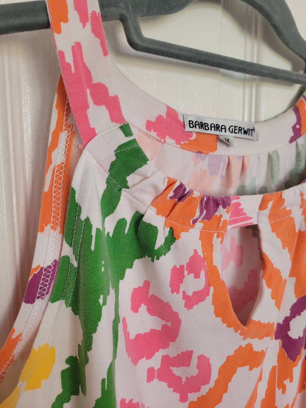Barbara Gerwit Floral Sleeveless Dress -Halter Neck  Pink, Orange, Green, Yellow - Picture 4 of 12